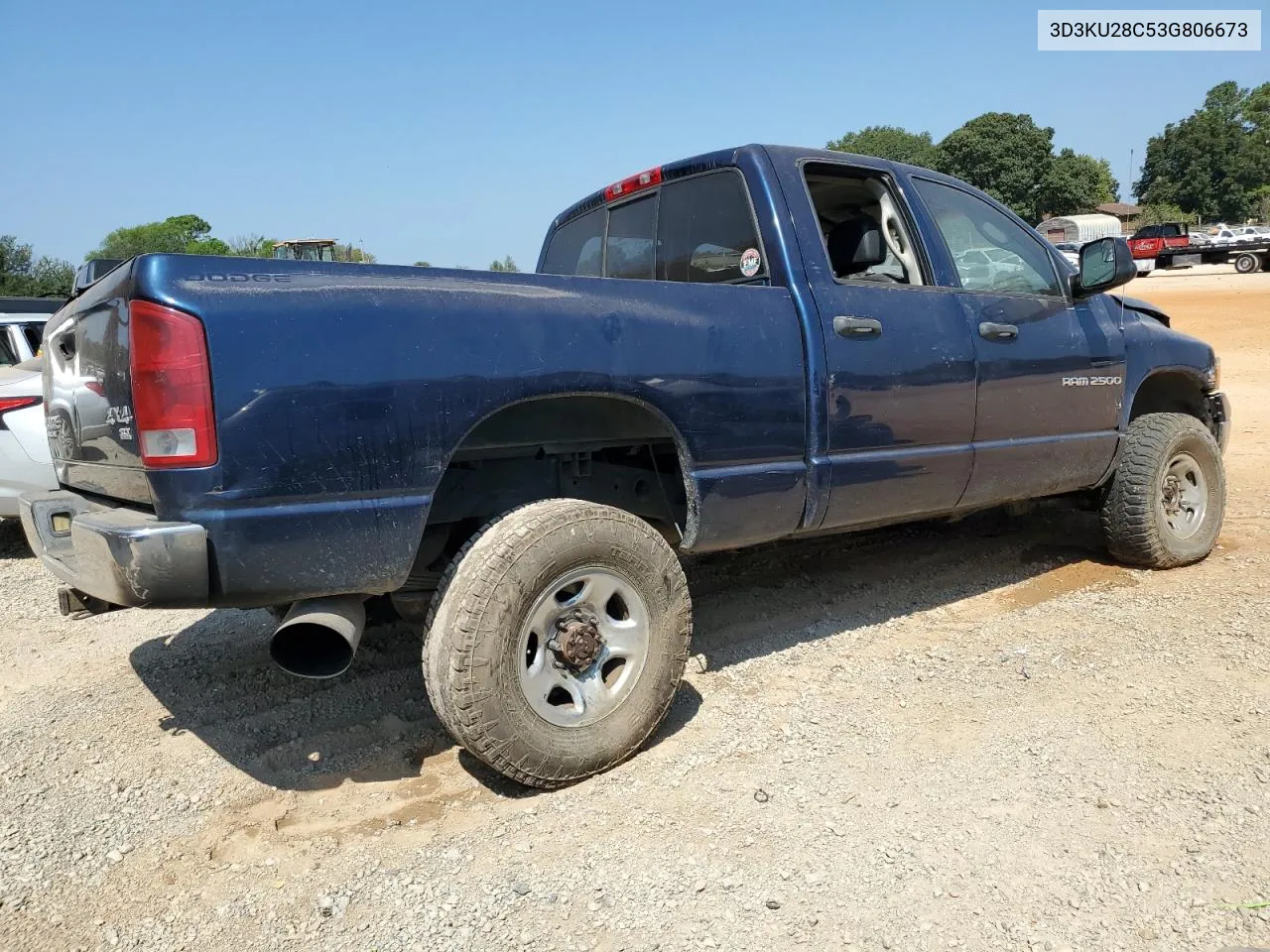 2003 Dodge Ram 2500 St VIN: 3D3KU28C53G806673 Lot: 69181964