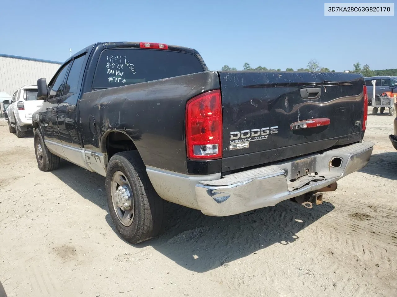 3D7KA28C63G820170 2003 Dodge Ram 2500 St