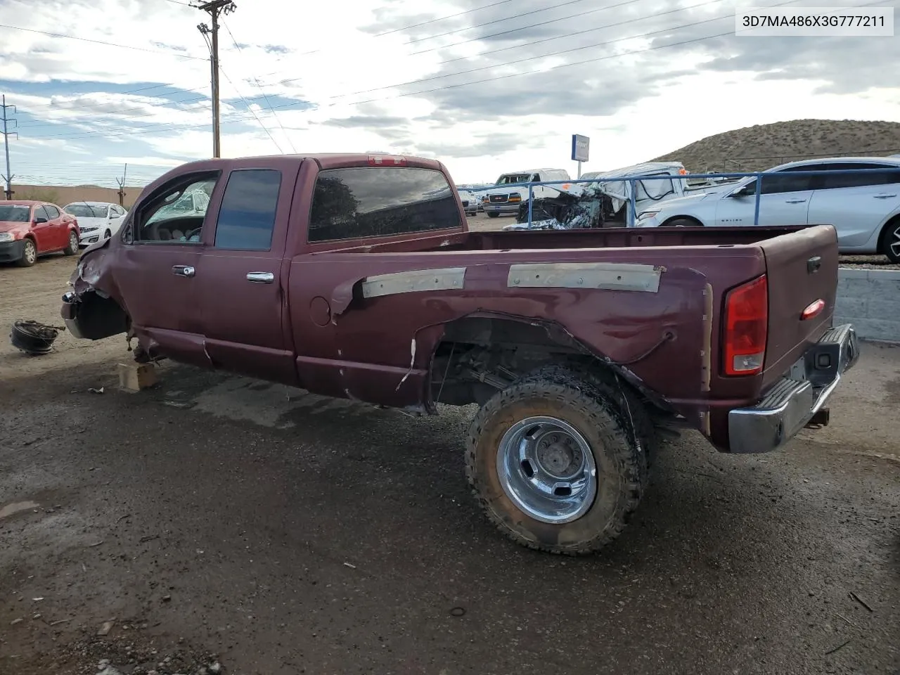 2003 Dodge Ram 3500 St VIN: 3D7MA486X3G777211 Lot: 69519454