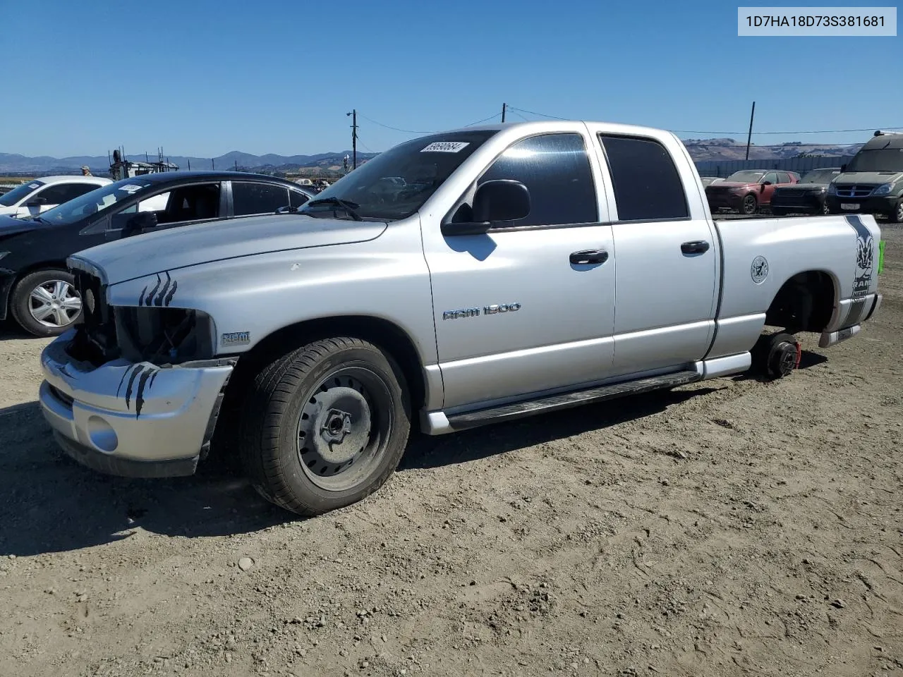 2003 Dodge Ram 1500 St VIN: 1D7HA18D73S381681 Lot: 69690684