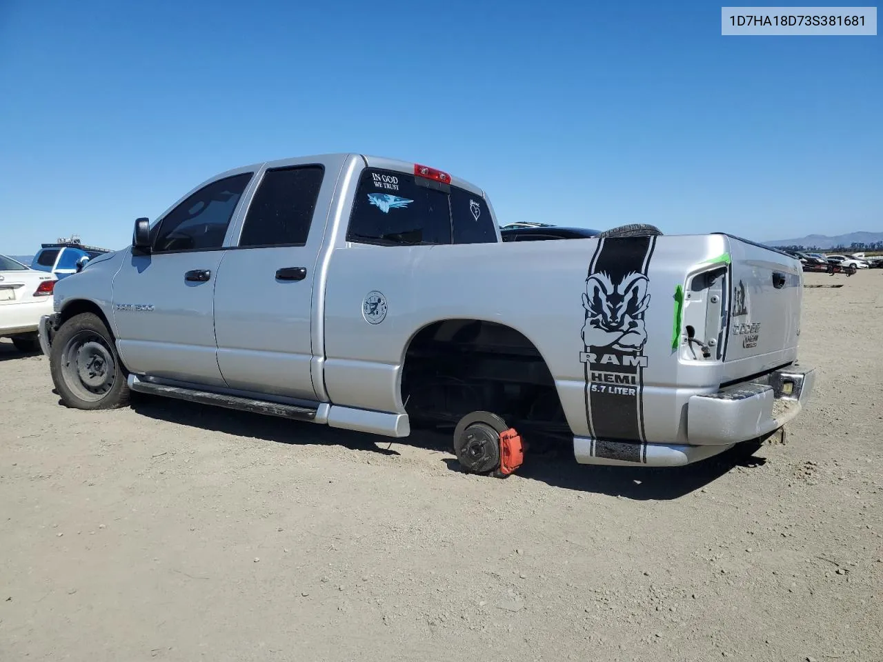 2003 Dodge Ram 1500 St VIN: 1D7HA18D73S381681 Lot: 69690684