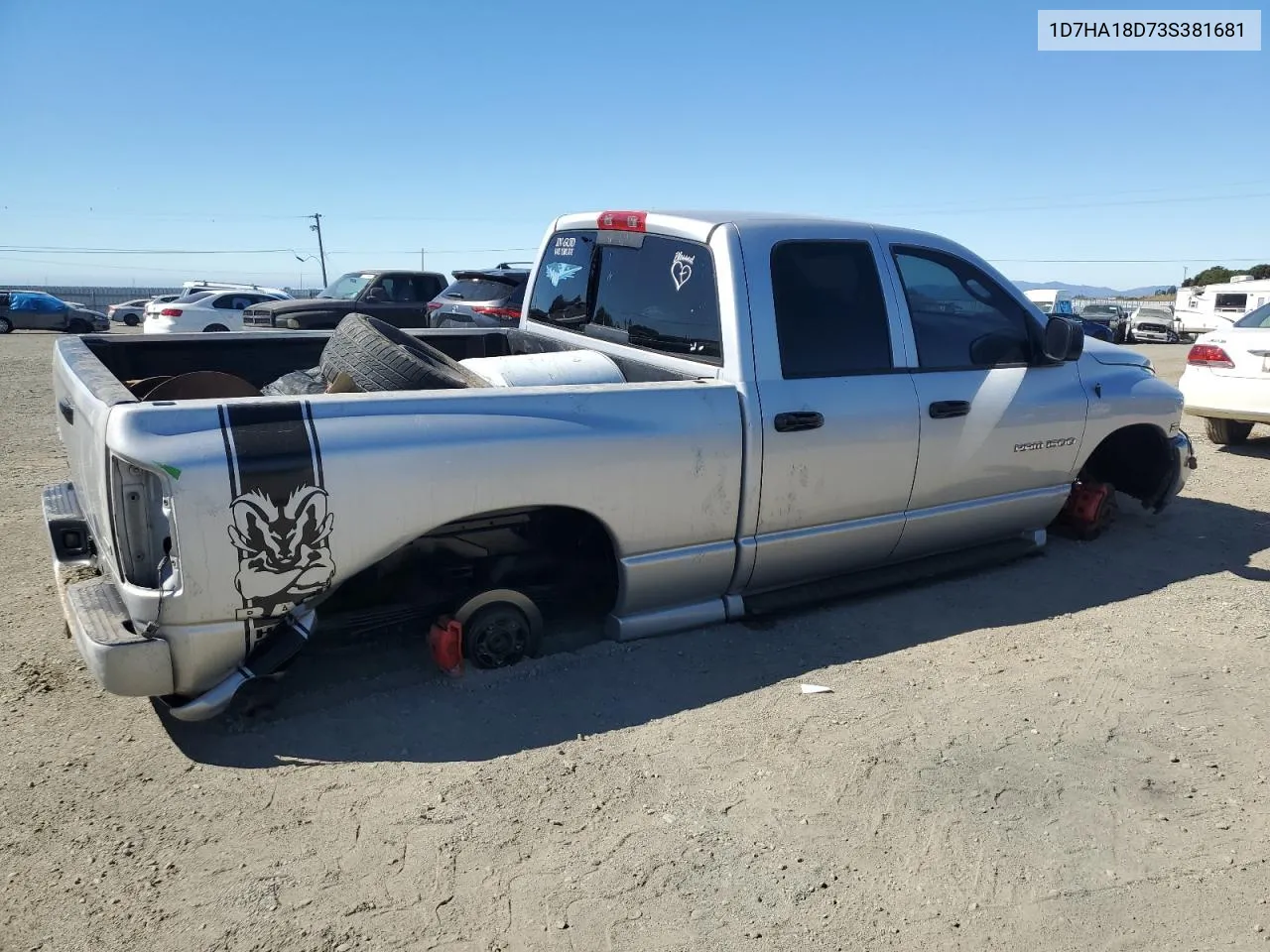 2003 Dodge Ram 1500 St VIN: 1D7HA18D73S381681 Lot: 69690684