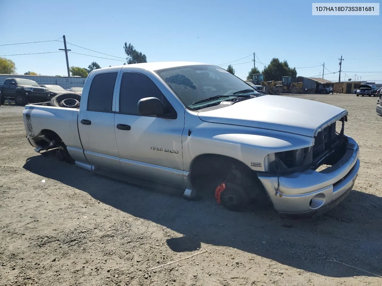 2003 Dodge Ram 1500 St VIN: 1D7HA18D73S381681 Lot: 69690684