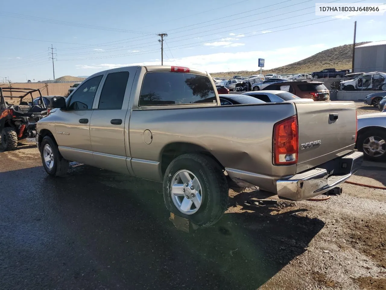 2003 Dodge Ram 1500 St VIN: 1D7HA18D33J648966 Lot: 69852384