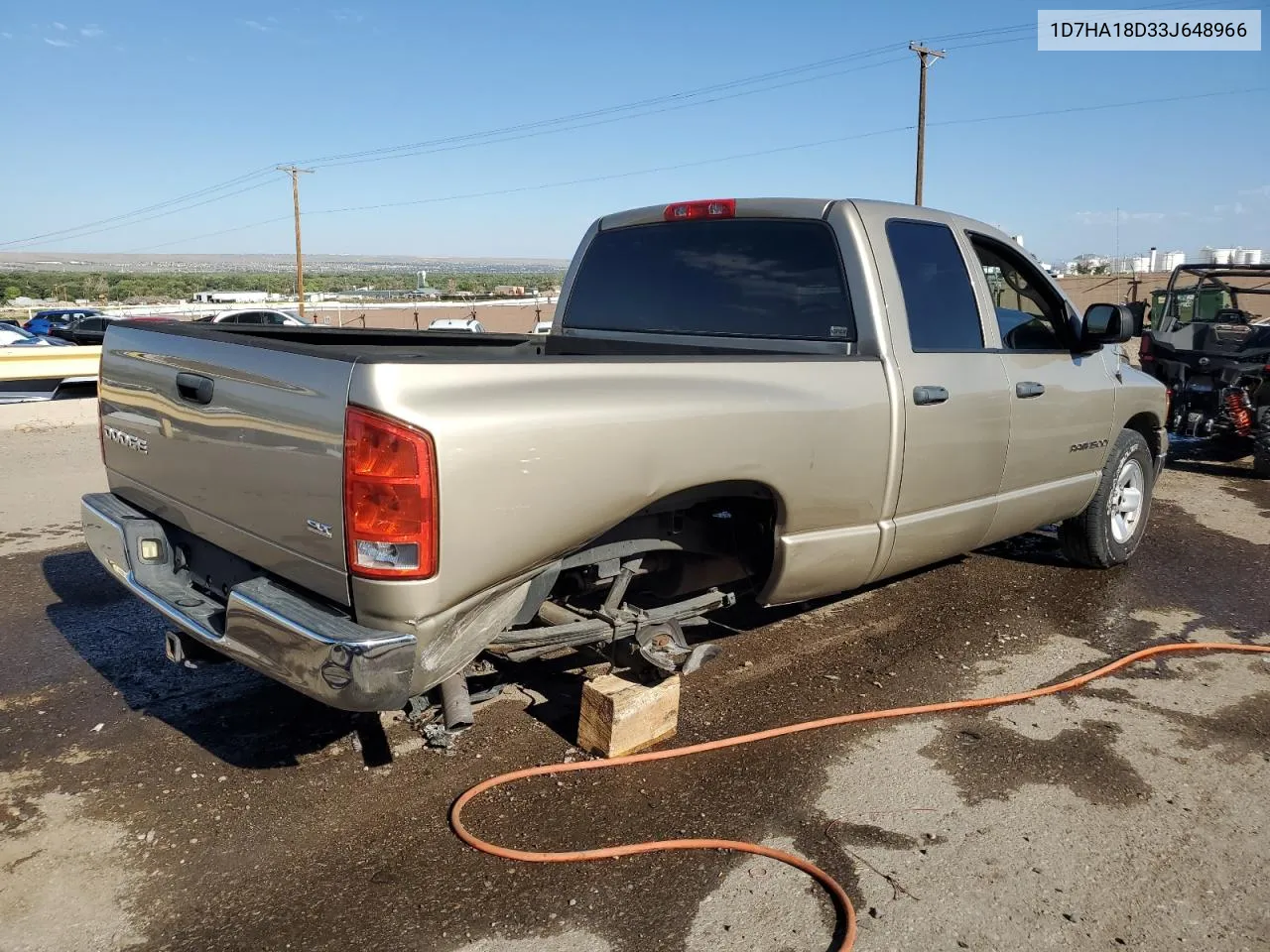 2003 Dodge Ram 1500 St VIN: 1D7HA18D33J648966 Lot: 69852384