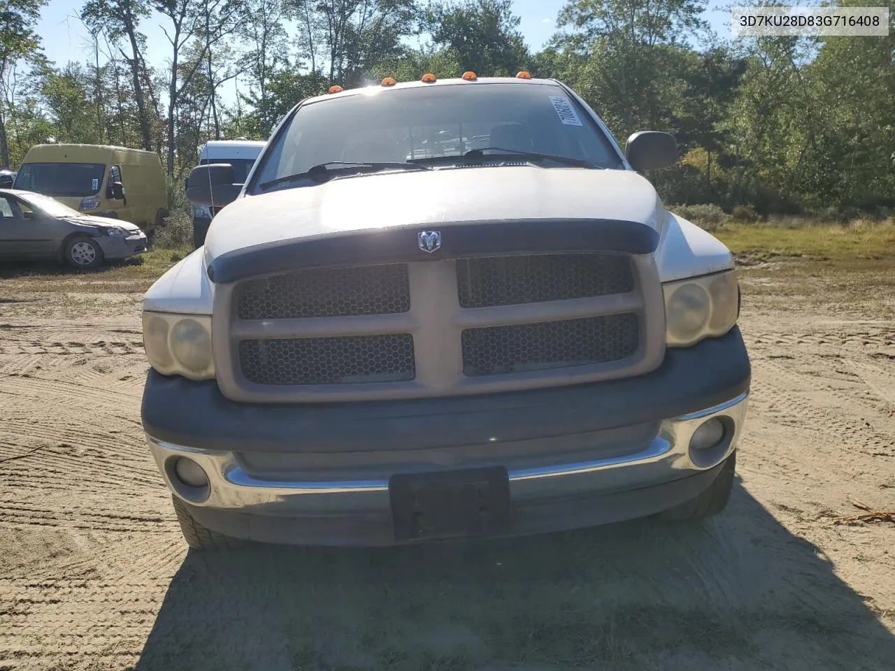 2003 Dodge Ram 2500 St VIN: 3D7KU28D83G716408 Lot: 70060014