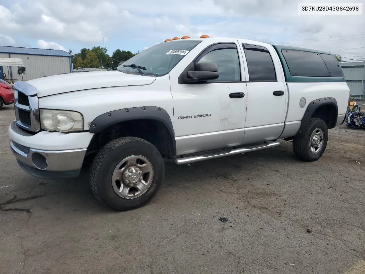 2003 Dodge Ram 2500 St VIN: 3D7KU28D43G842698 Lot: 70558994