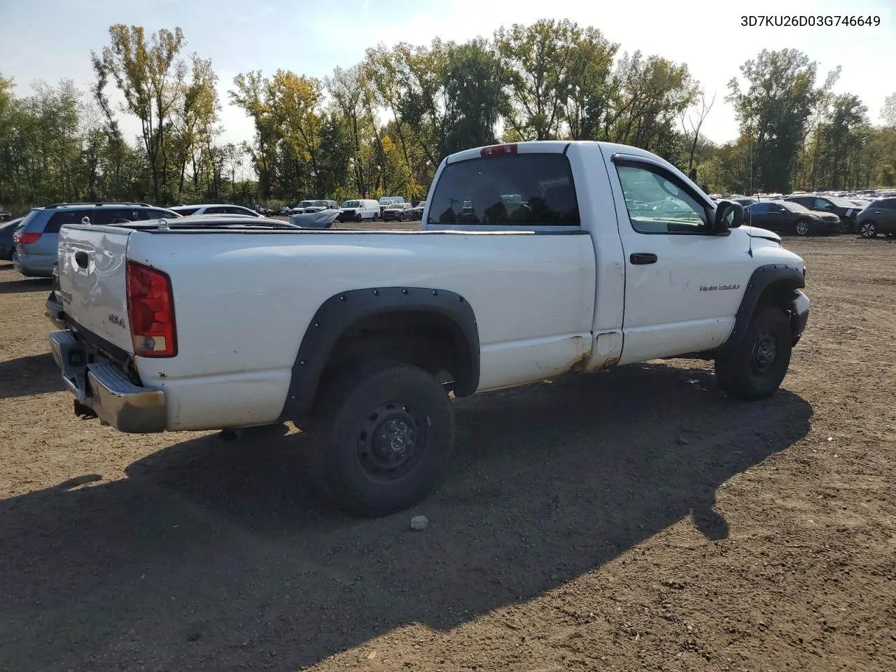 2003 Dodge Ram 2500 St VIN: 3D7KU26D03G746649 Lot: 71827854