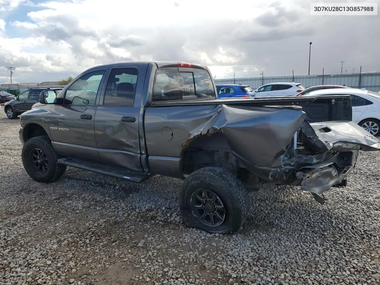 2003 Dodge Ram 2500 St VIN: 3D7KU28C13G857988 Lot: 73527444