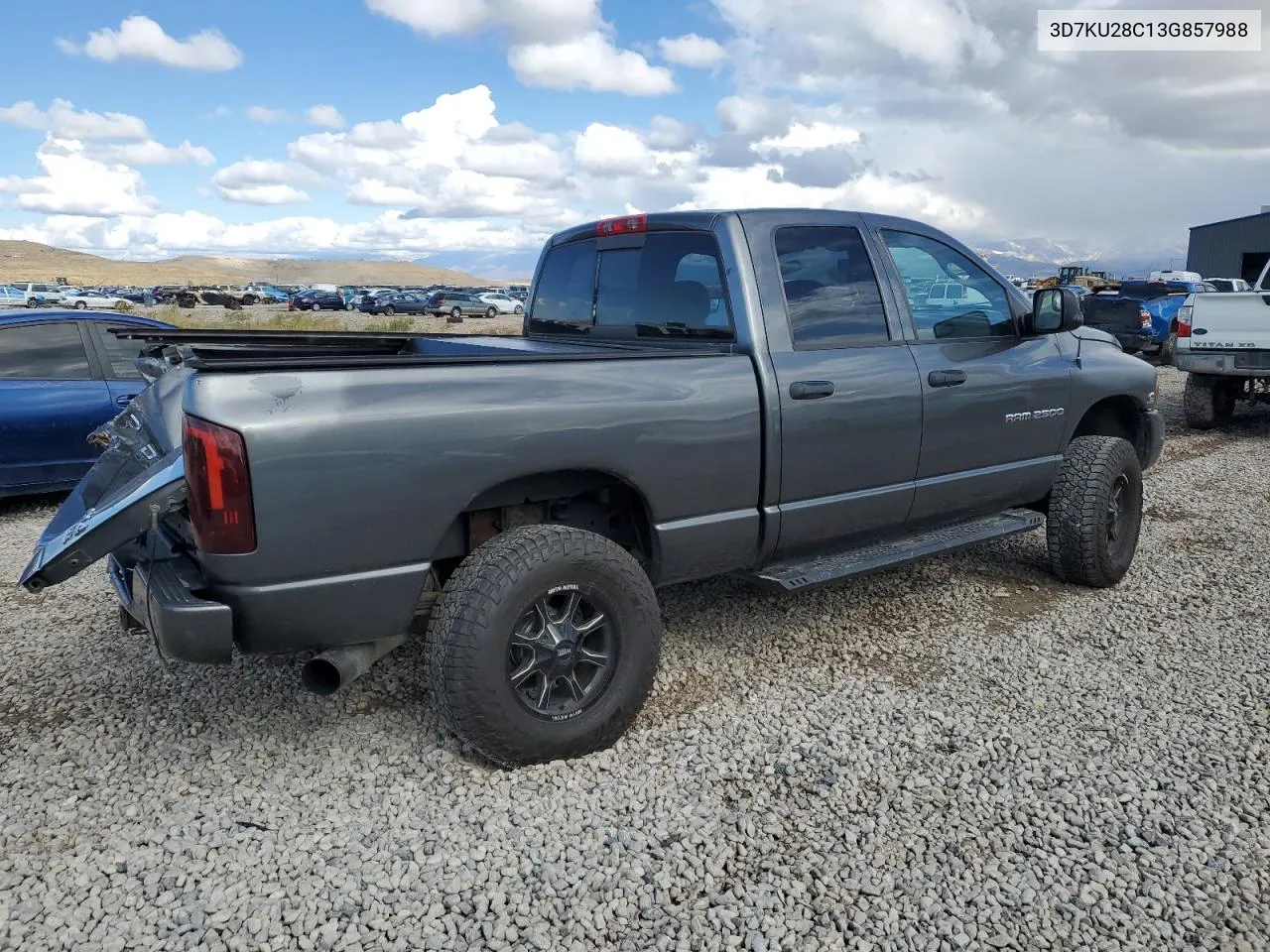 2003 Dodge Ram 2500 St VIN: 3D7KU28C13G857988 Lot: 73527444