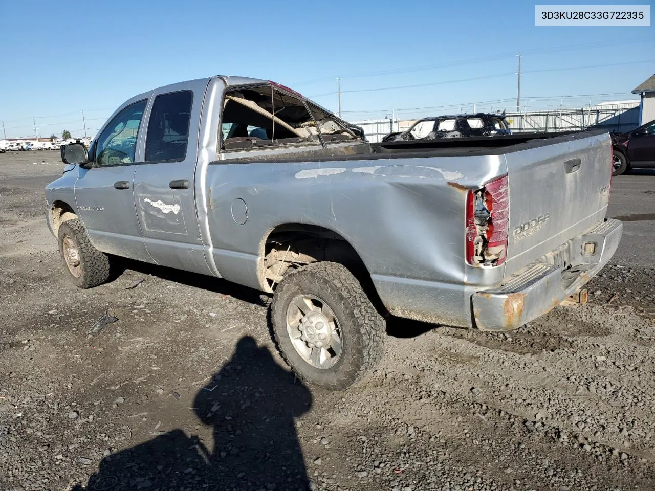 2003 Dodge Ram 2500 St VIN: 3D3KU28C33G722335 Lot: 73642704