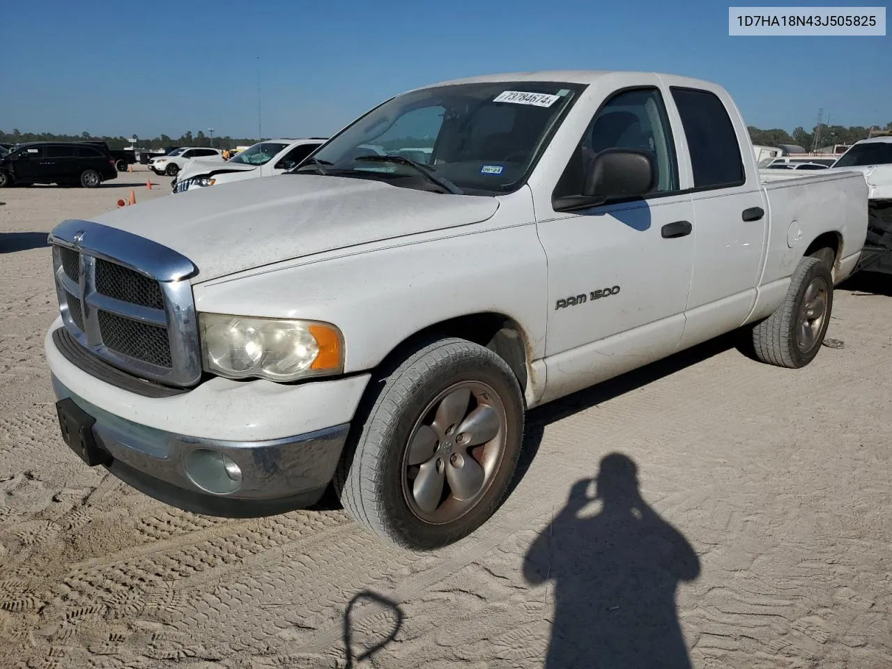 2003 Dodge Ram 1500 St VIN: 1D7HA18N43J505825 Lot: 73784674