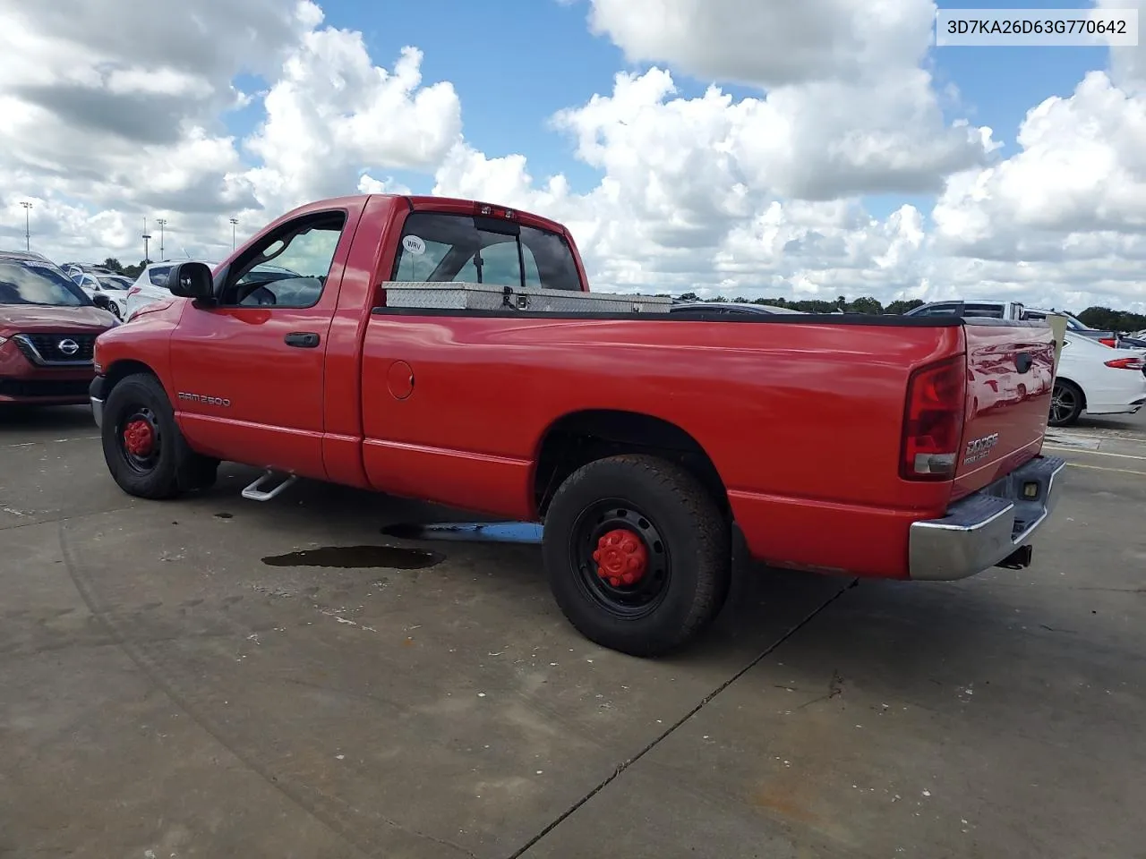 2003 Dodge Ram 2500 St VIN: 3D7KA26D63G770642 Lot: 73796034