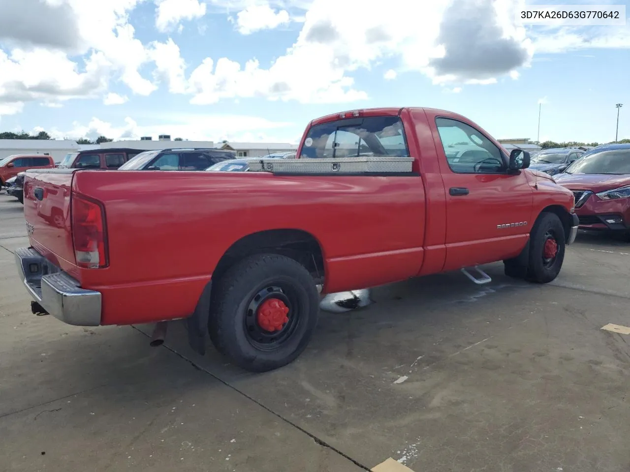 2003 Dodge Ram 2500 St VIN: 3D7KA26D63G770642 Lot: 73796034