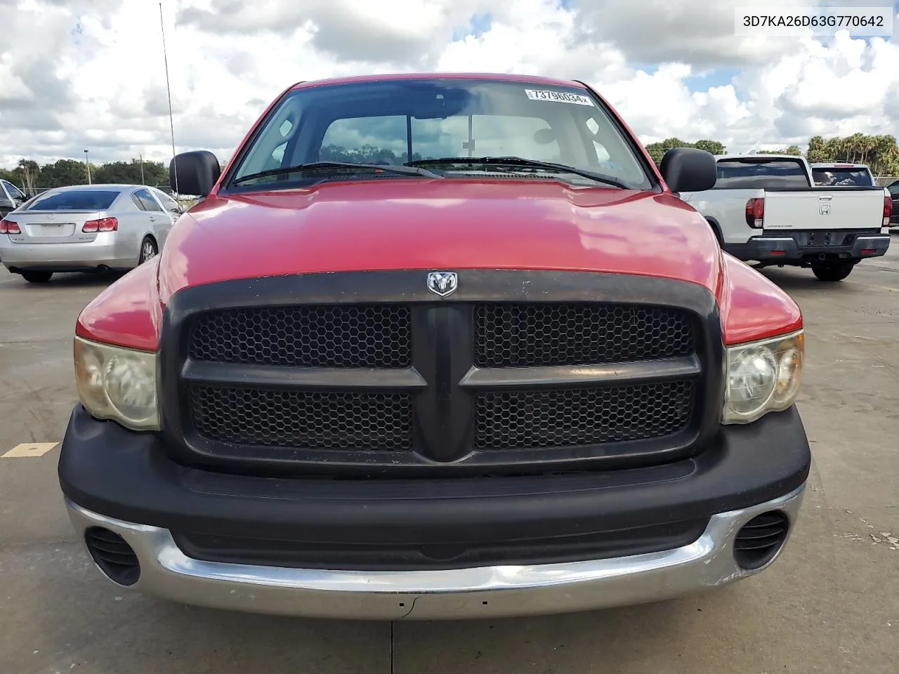 2003 Dodge Ram 2500 St VIN: 3D7KA26D63G770642 Lot: 73796034