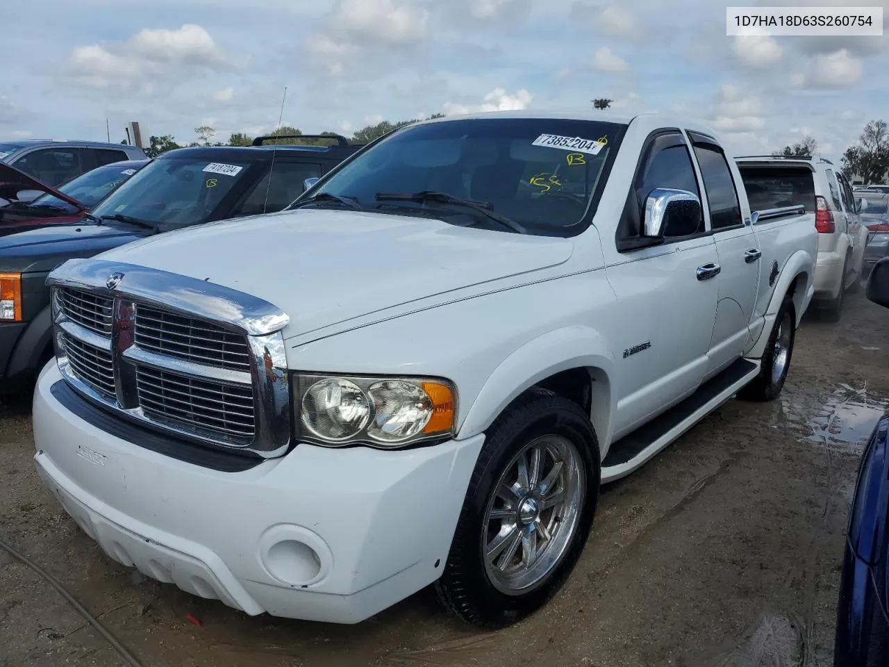 2003 Dodge Ram 1500 St VIN: 1D7HA18D63S260754 Lot: 73852204