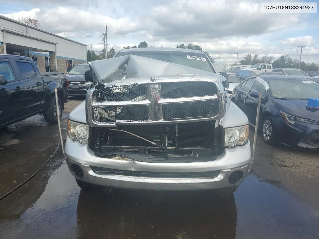 2003 Dodge Ram 1500 St VIN: 1D7HU18N13S291927 Lot: 73969984