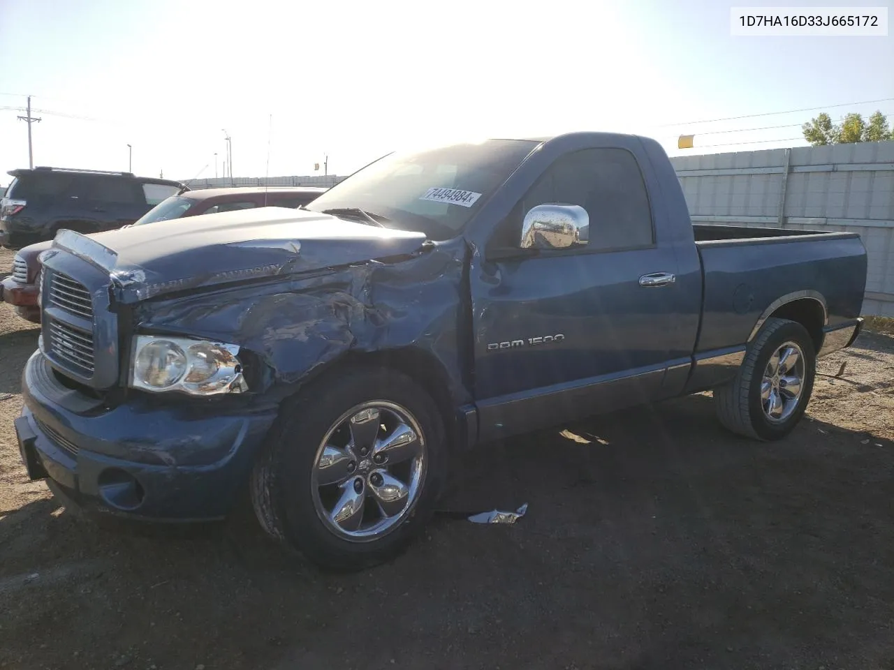 2003 Dodge Ram 1500 St VIN: 1D7HA16D33J665172 Lot: 74494984