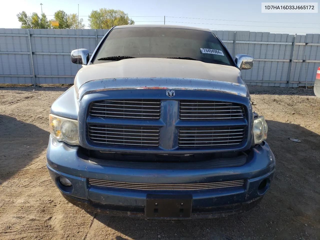 2003 Dodge Ram 1500 St VIN: 1D7HA16D33J665172 Lot: 74494984