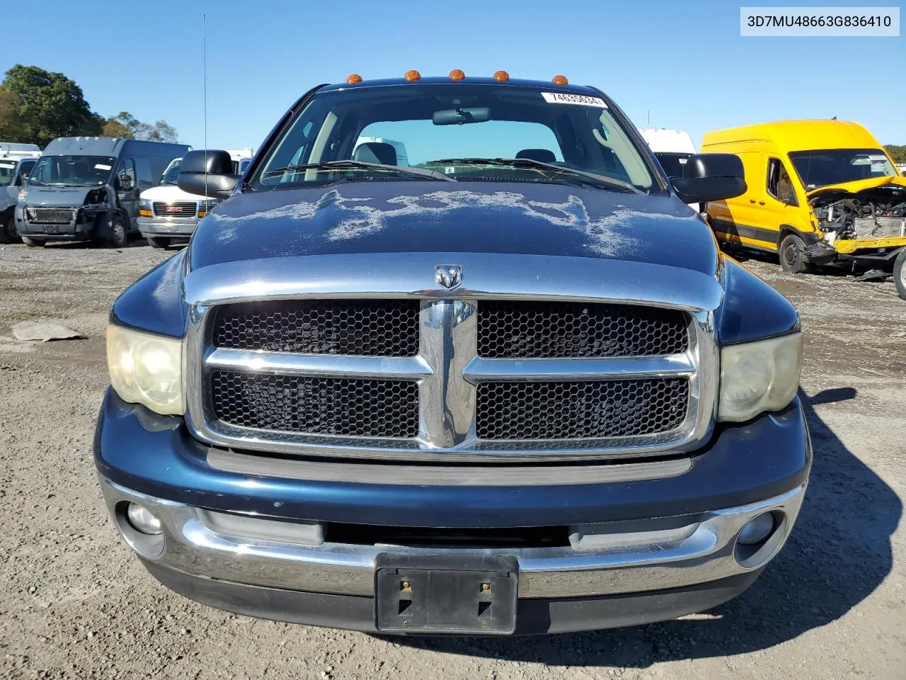 2003 Dodge Ram 3500 St VIN: 3D7MU48663G836410 Lot: 74635634