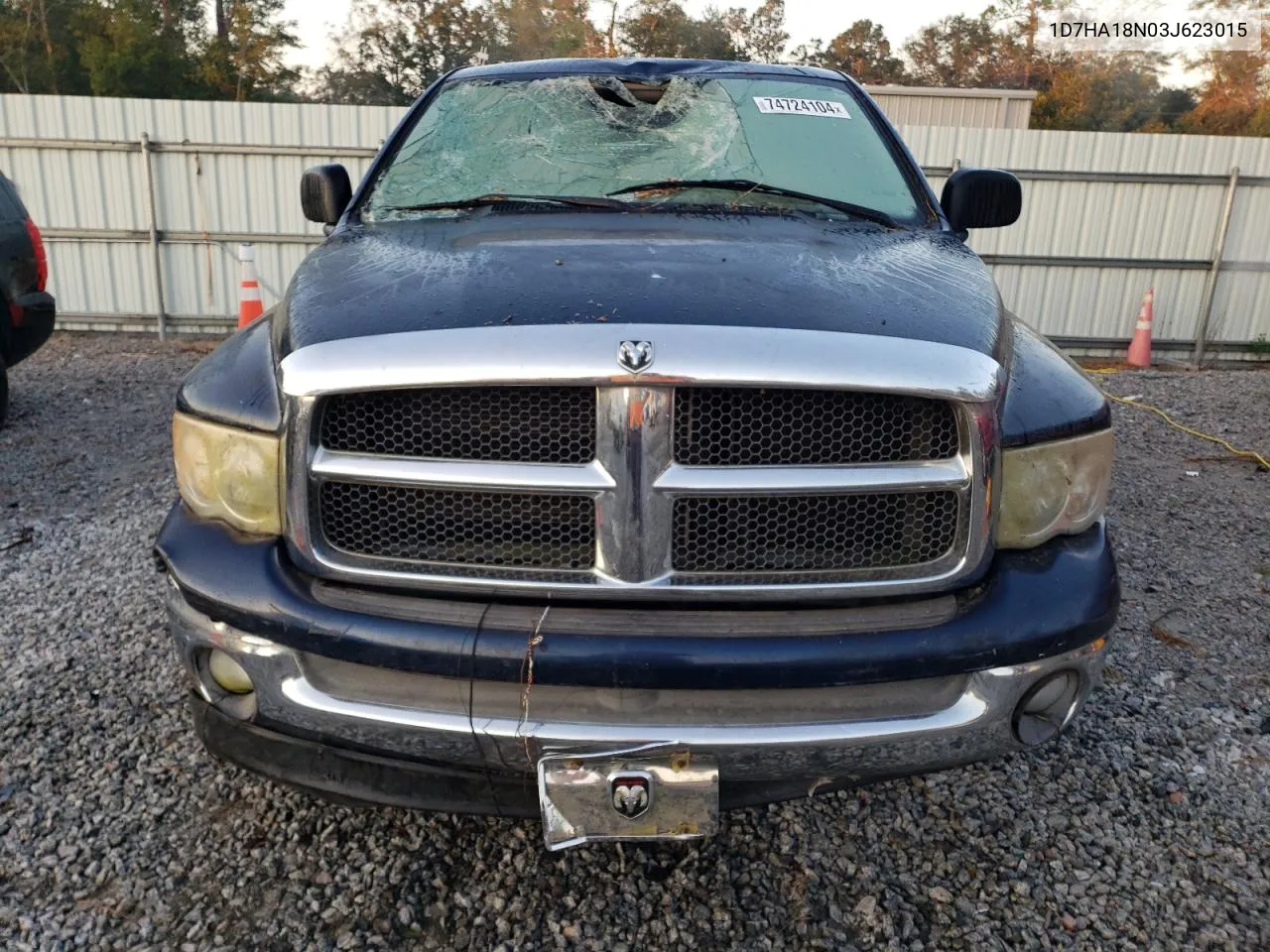 2003 Dodge Ram 1500 St VIN: 1D7HA18N03J623015 Lot: 74724104