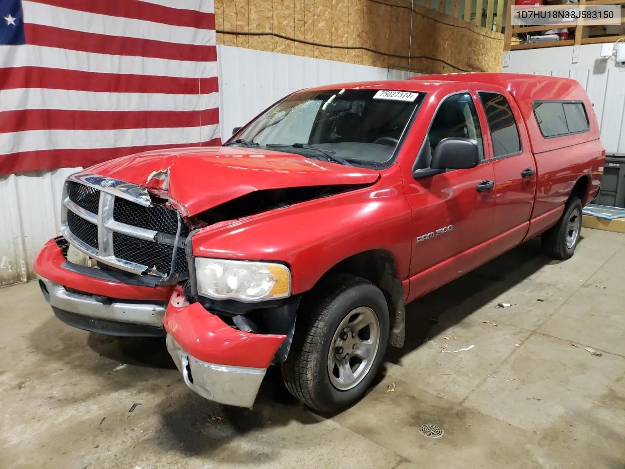 2003 Dodge Ram 1500 St VIN: 1D7HU18N33J583150 Lot: 75027374