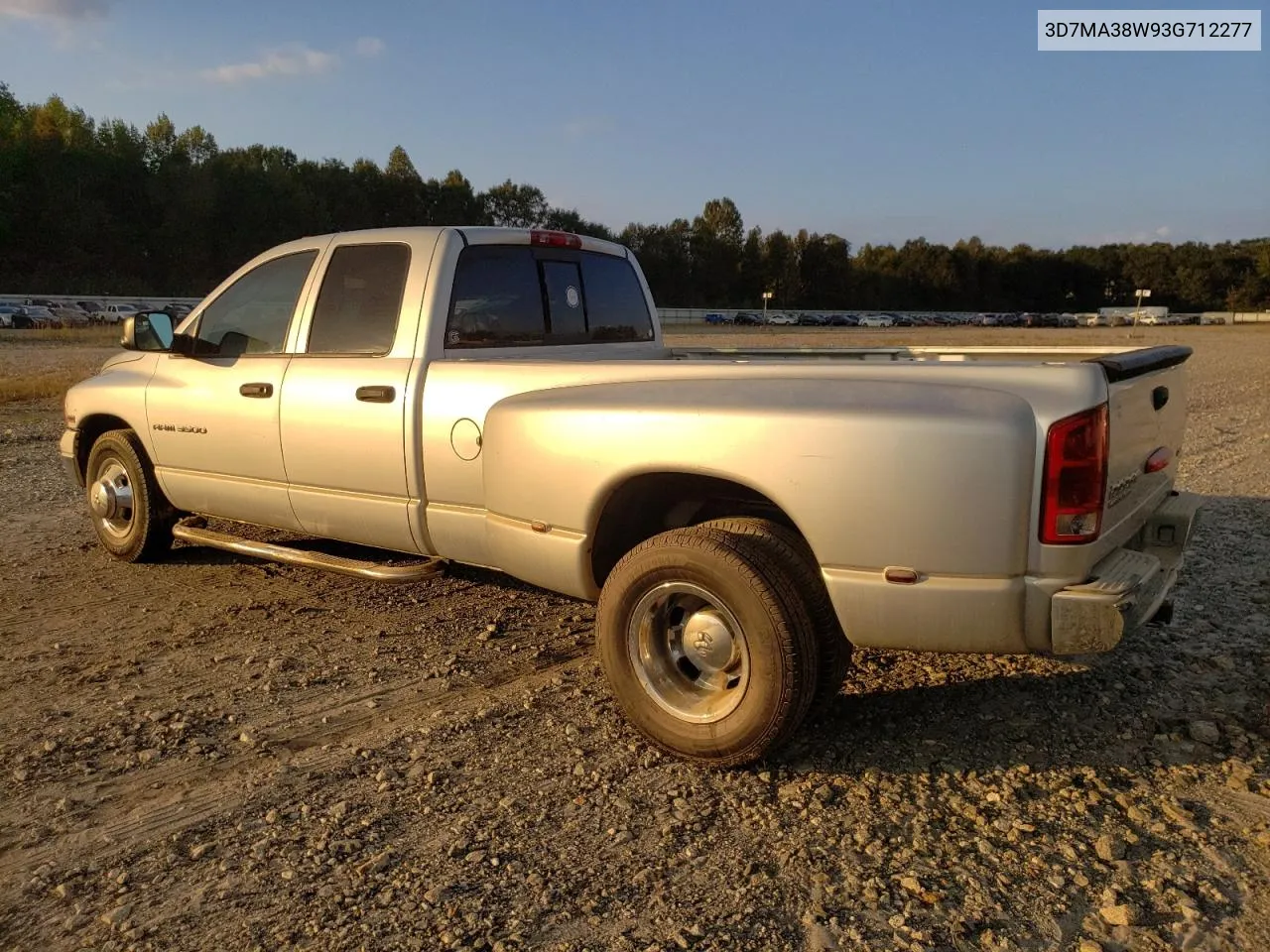 2003 Dodge Ram 3500 St VIN: 3D7MA38W93G712277 Lot: 75065424