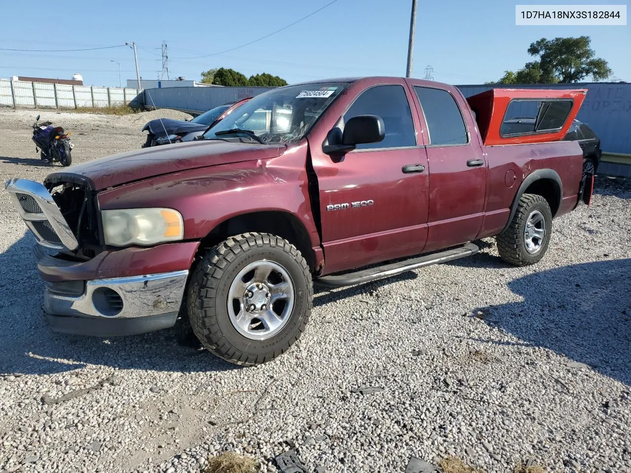 2003 Dodge Ram 1500 St VIN: 1D7HA18NX3S182844 Lot: 75624504