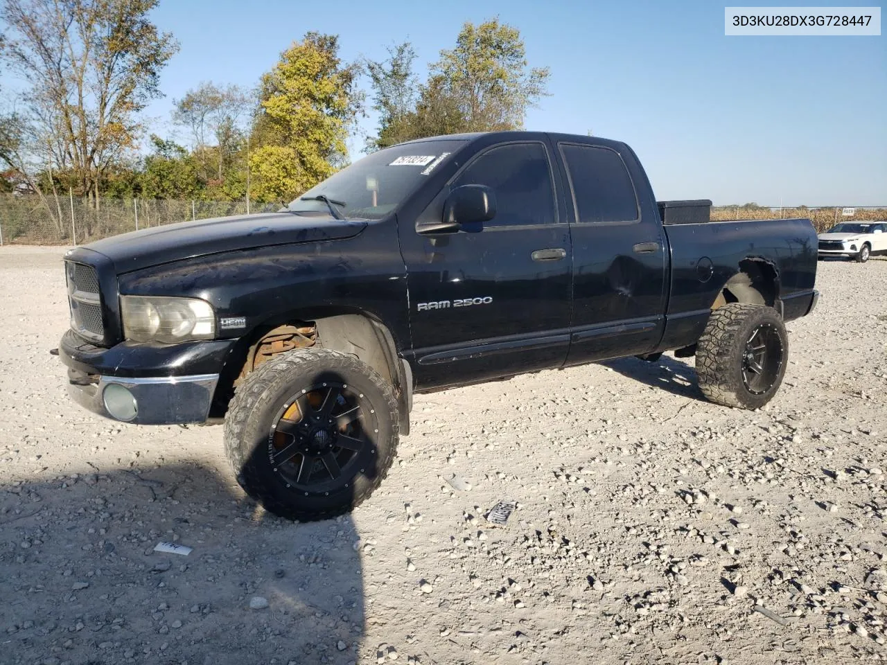 2003 Dodge Ram 2500 S VIN: 3D3KU28DX3G728447 Lot: 75713214