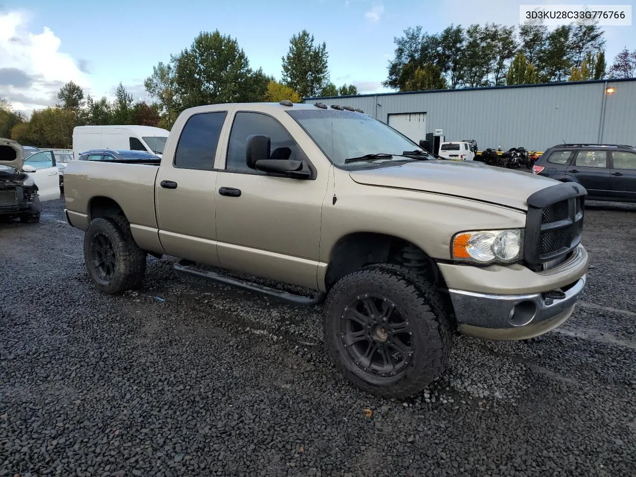 2003 Dodge Ram 2500 St VIN: 3D3KU28C33G776766 Lot: 75724934