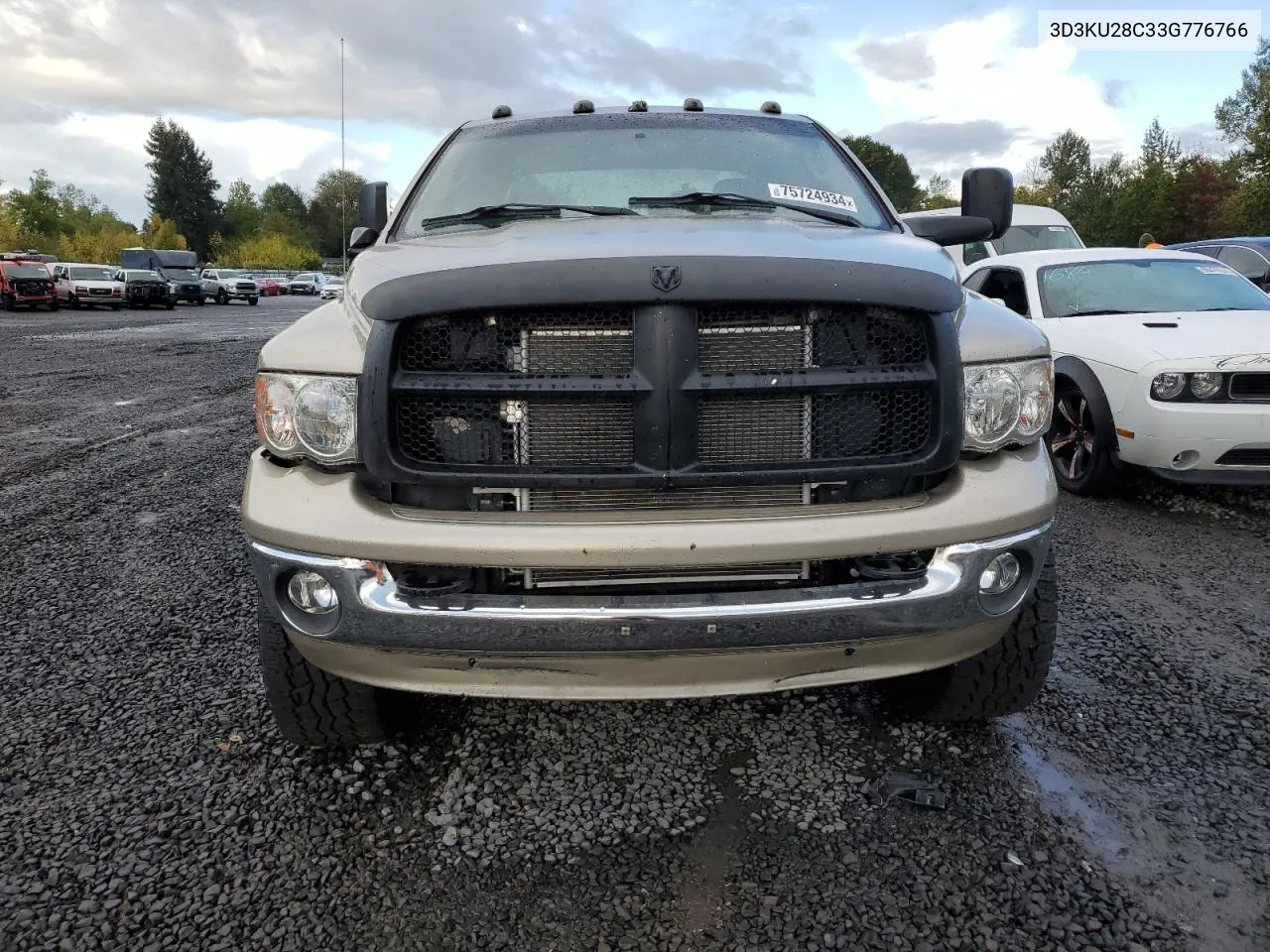 2003 Dodge Ram 2500 St VIN: 3D3KU28C33G776766 Lot: 75724934