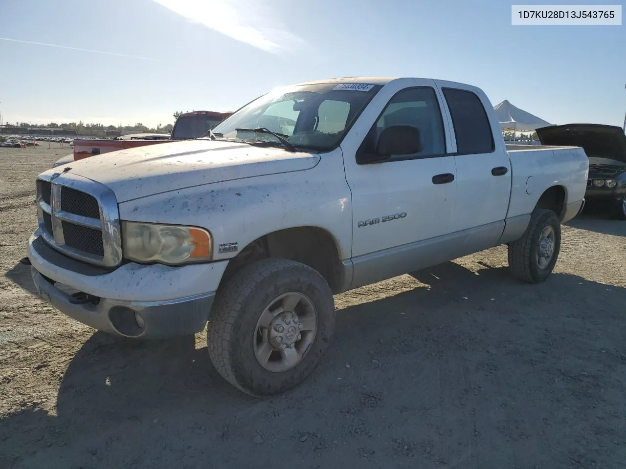 2003 Dodge Ram 2500 St VIN: 1D7KU28D13J543765 Lot: 75830334