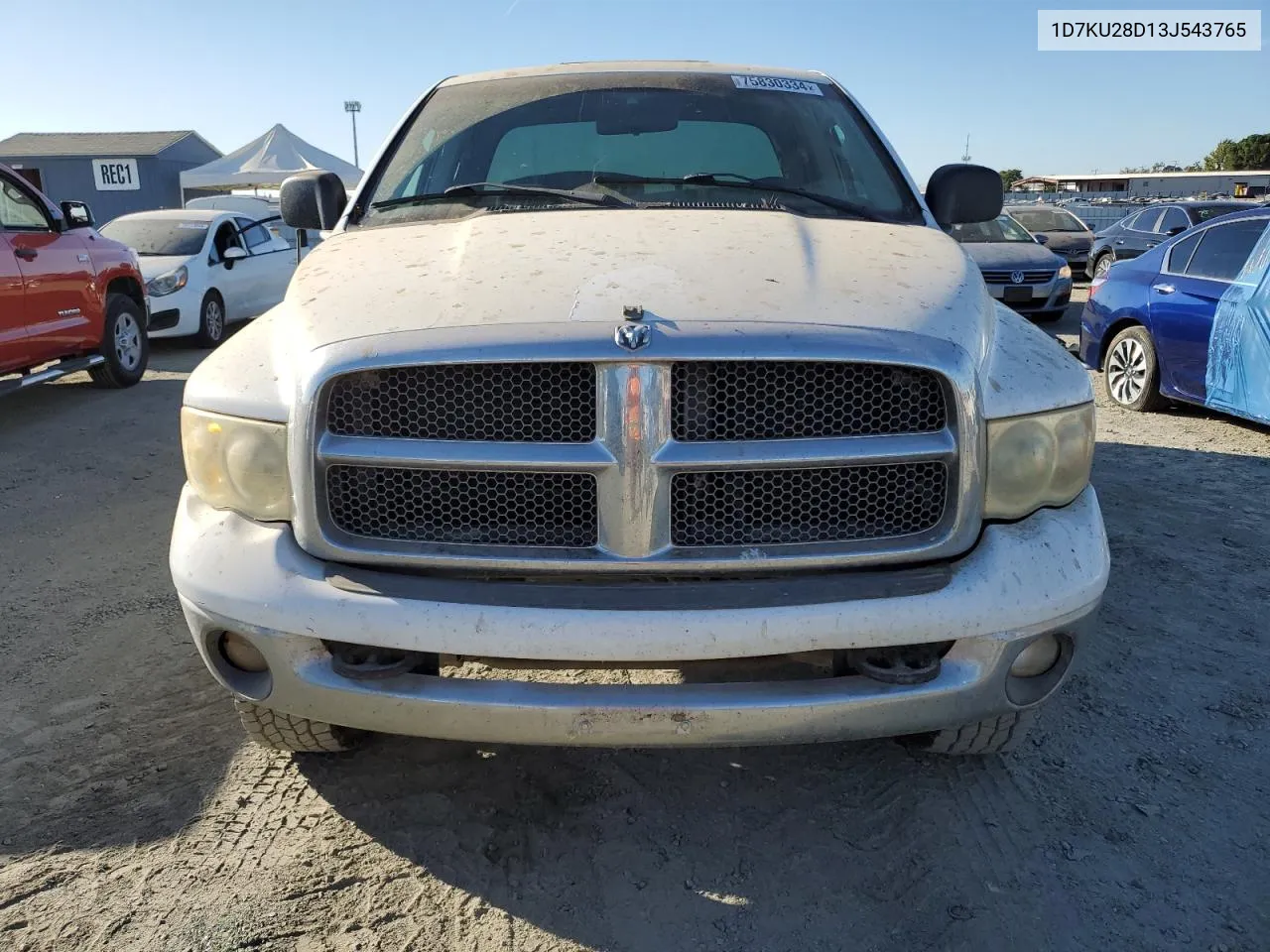 2003 Dodge Ram 2500 St VIN: 1D7KU28D13J543765 Lot: 75830334