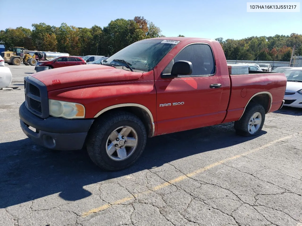 2003 Dodge Ram 1500 St VIN: 1D7HA16K13J551217 Lot: 76009974