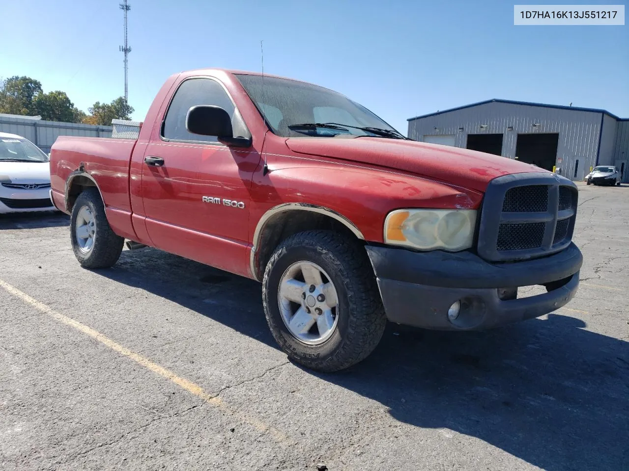 2003 Dodge Ram 1500 St VIN: 1D7HA16K13J551217 Lot: 76009974