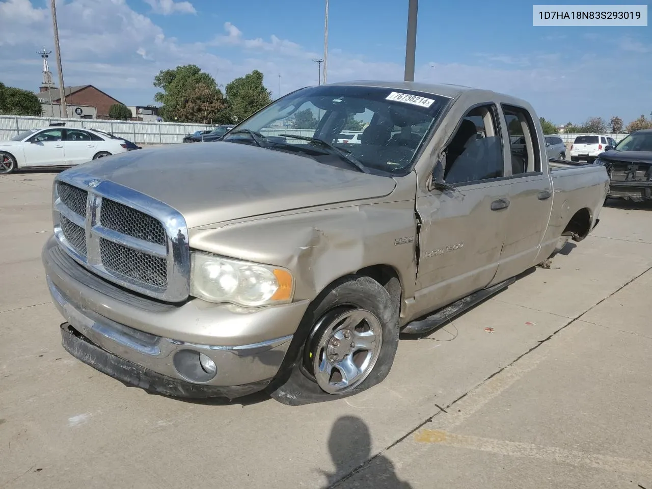 2003 Dodge Ram 1500 St VIN: 1D7HA18N83S293019 Lot: 76738214