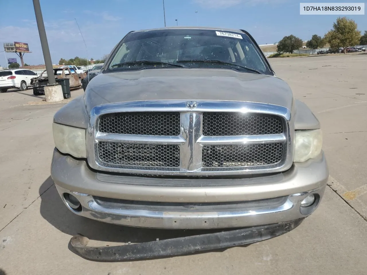 2003 Dodge Ram 1500 St VIN: 1D7HA18N83S293019 Lot: 76738214