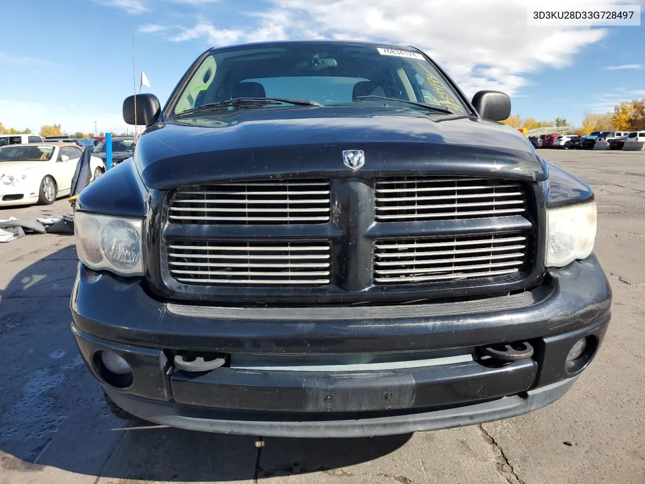 2003 Dodge Ram 2500 St VIN: 3D3KU28D33G728497 Lot: 76834174