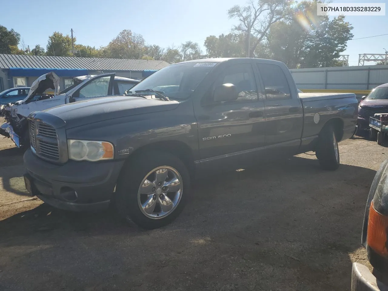 2003 Dodge Ram 1500 St VIN: 1D7HA18D33S283229 Lot: 77235284