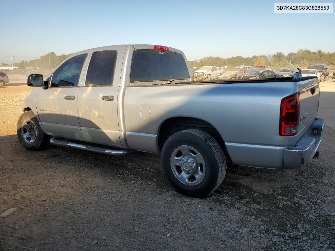 2003 Dodge Ram 2500 St VIN: 3D7KA28C83G828559 Lot: 77412864