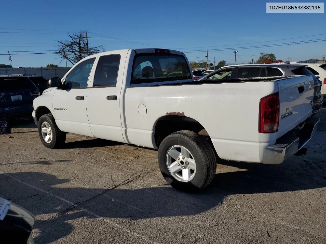 2003 Dodge Ram 1500 St VIN: 1D7HU18N63S332195 Lot: 77632504