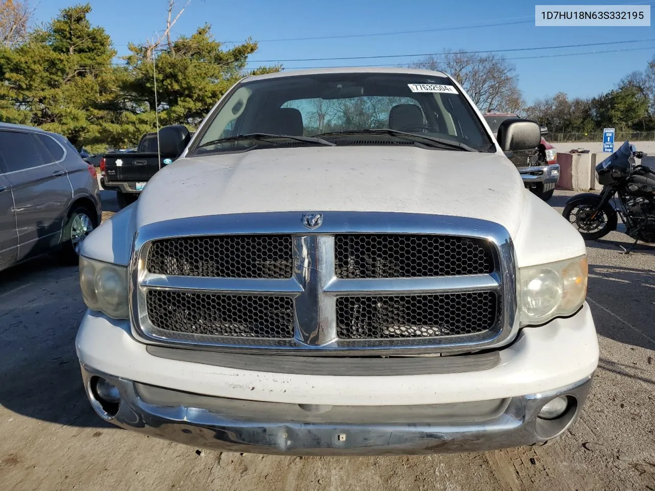 2003 Dodge Ram 1500 St VIN: 1D7HU18N63S332195 Lot: 77632504