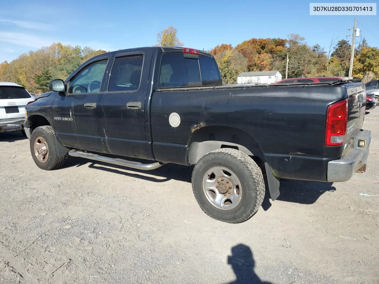 2003 Dodge Ram 2500 St VIN: 3D7KU28D33G701413 Lot: 77971214