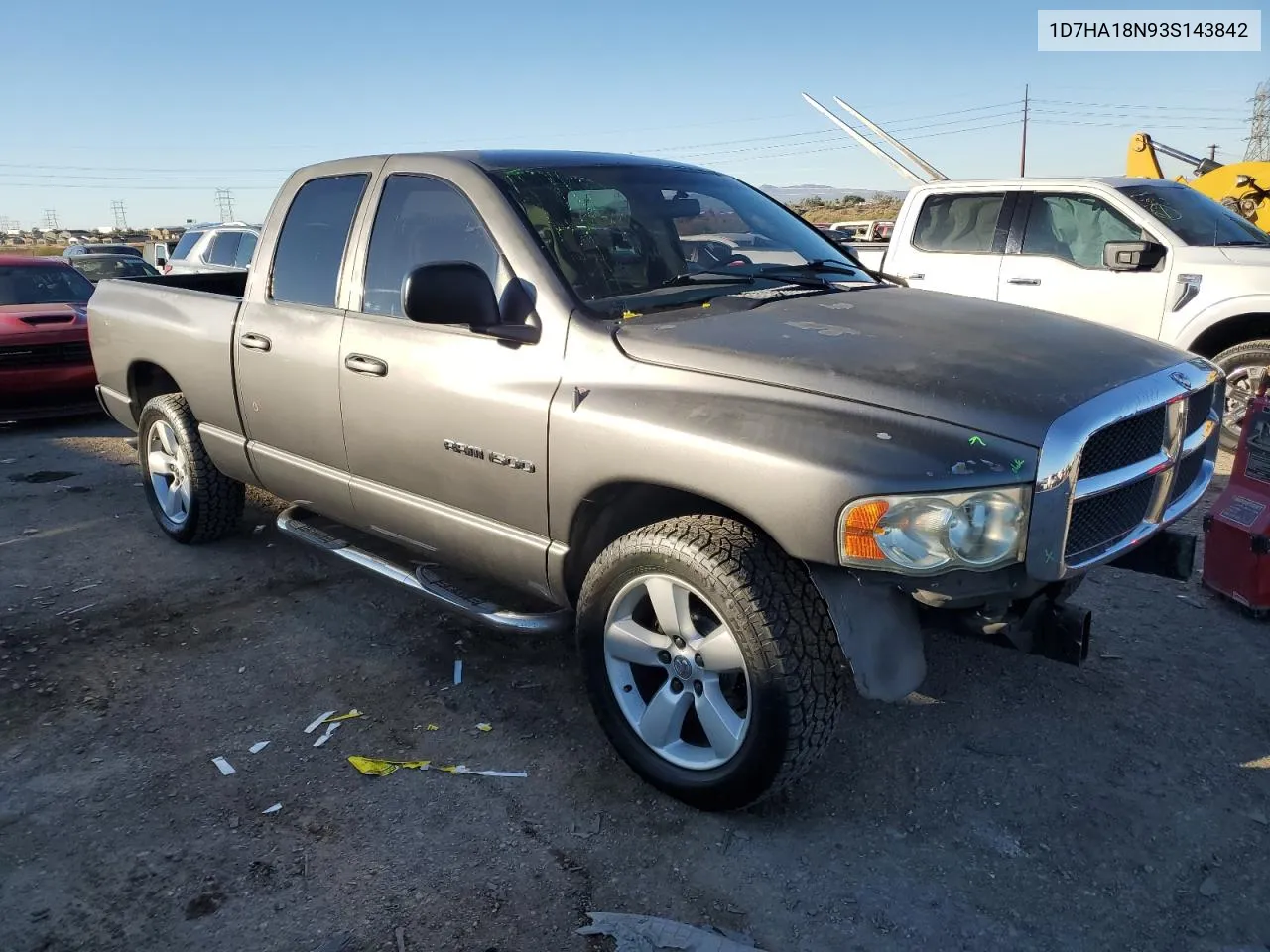 2003 Dodge Ram 1500 St VIN: 1D7HA18N93S143842 Lot: 79771434