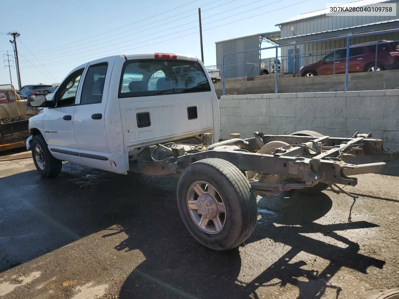 2004 Dodge Ram 2500 St VIN: 3D7KA28C04G109758 Lot: 59914224