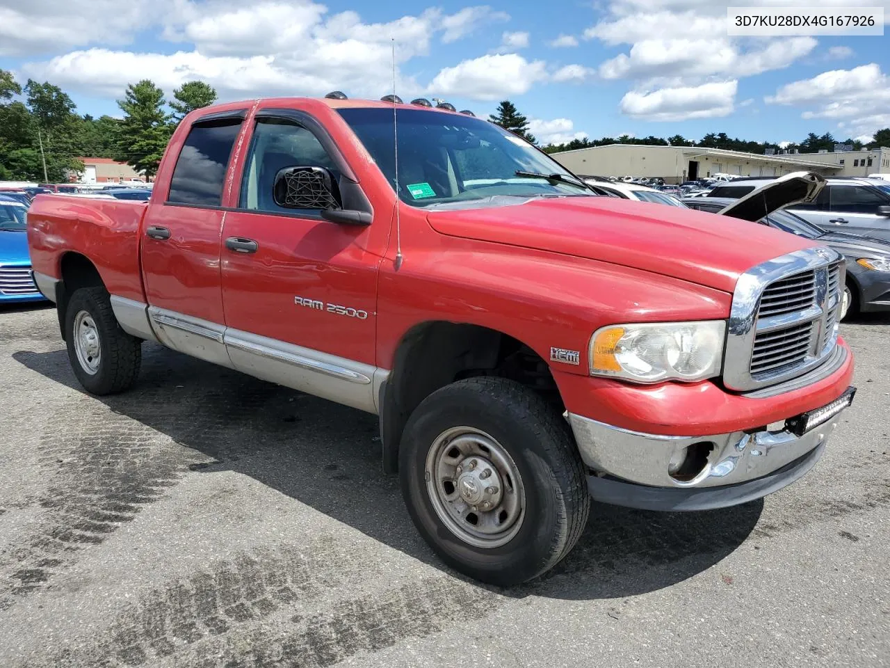 2004 Dodge Ram 2500 St VIN: 3D7KU28DX4G167926 Lot: 68376374