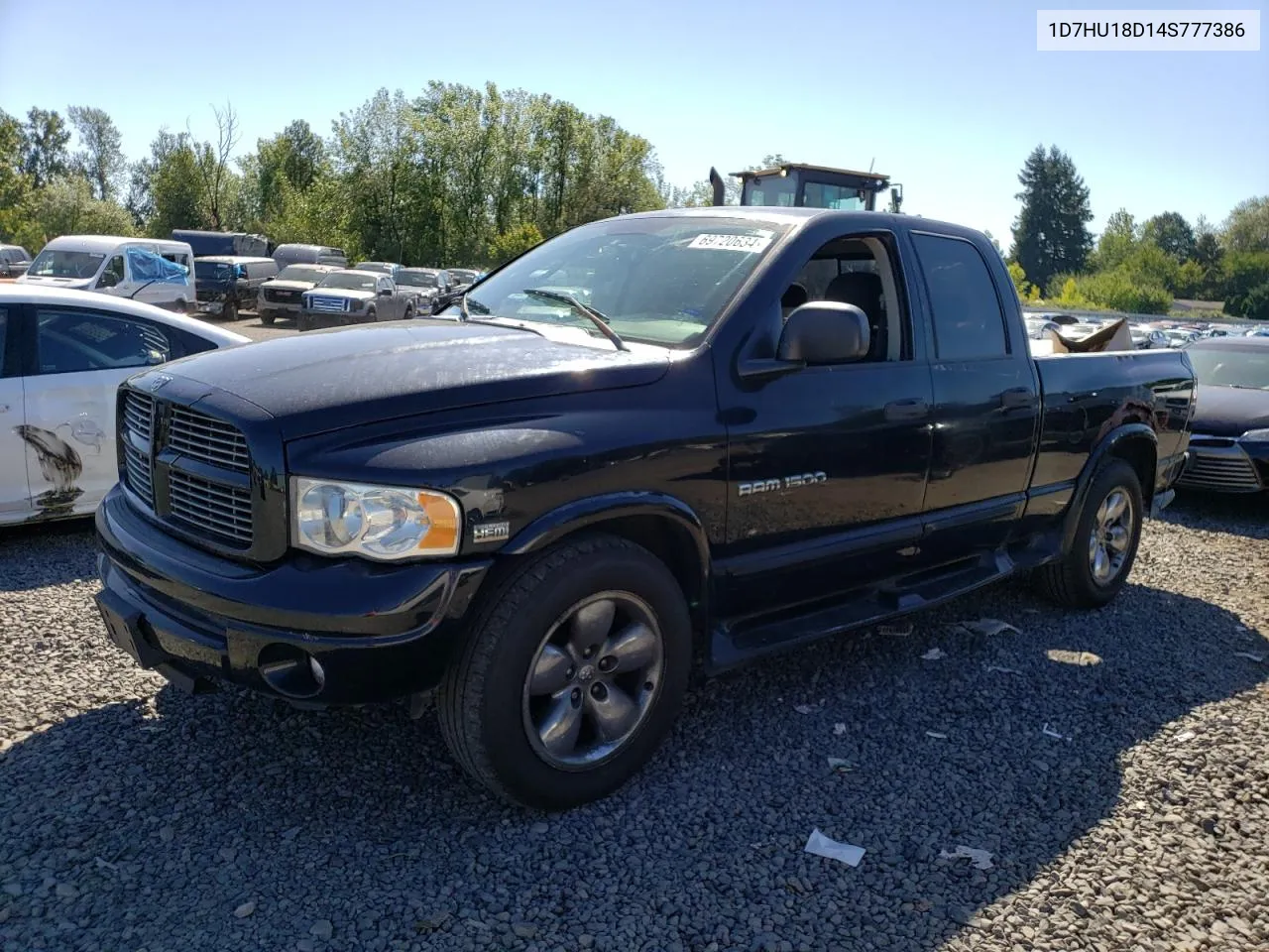 2004 Dodge Ram 1500 St VIN: 1D7HU18D14S777386 Lot: 69720634