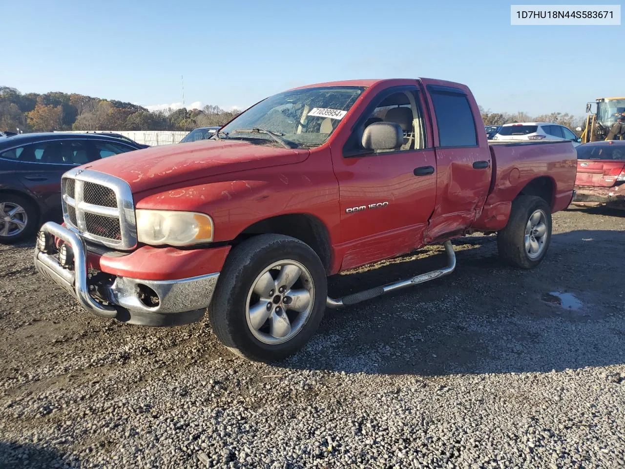 2004 Dodge Ram 1500 St VIN: 1D7HU18N44S583671 Lot: 71039954