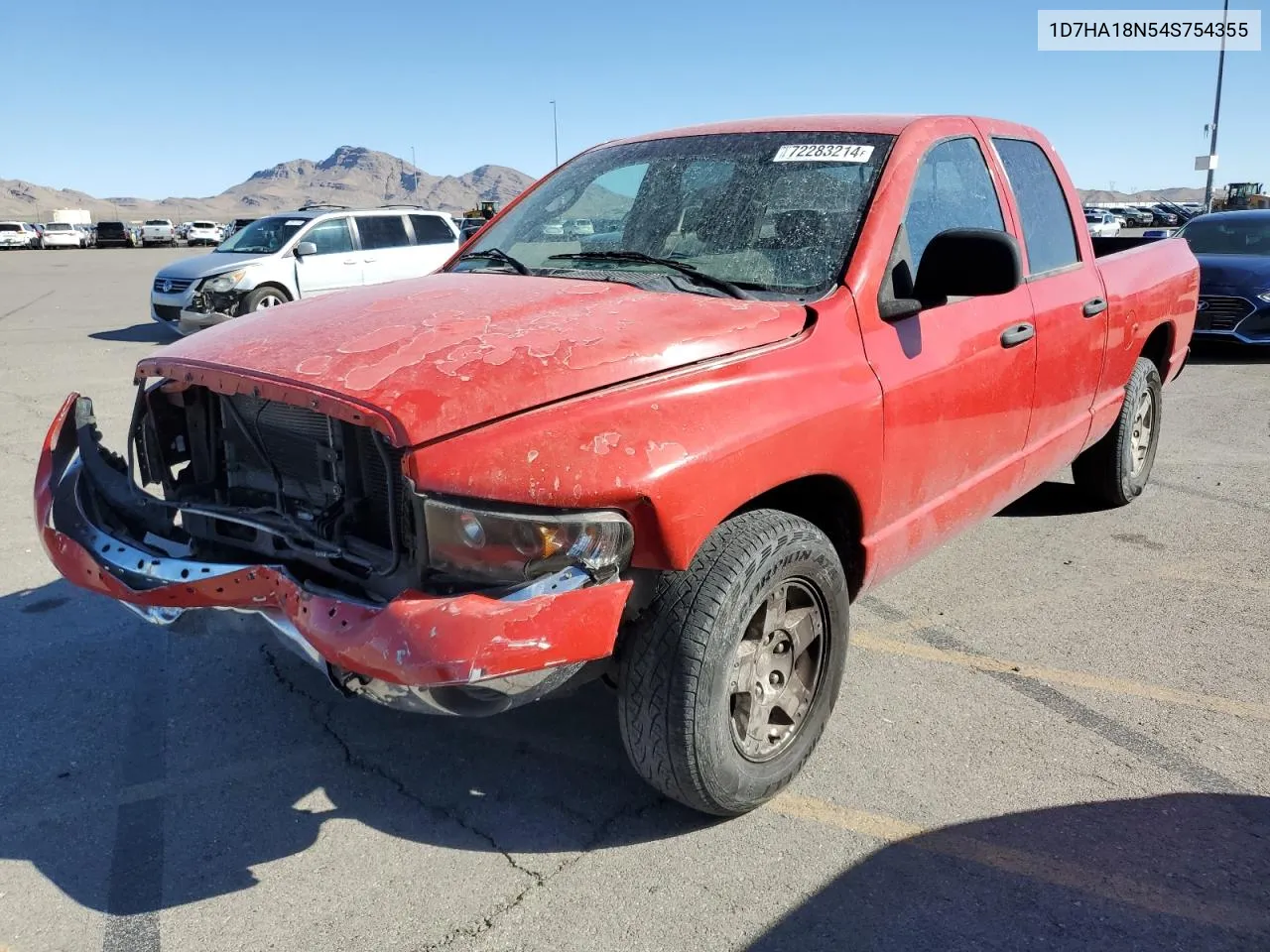 2004 Dodge Ram 1500 St VIN: 1D7HA18N54S754355 Lot: 72283214