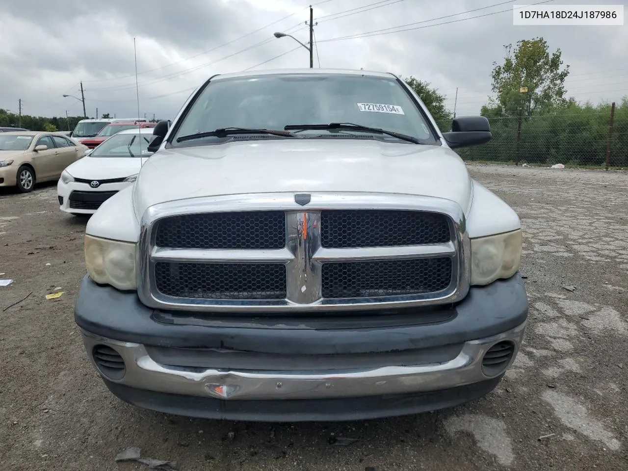 2004 Dodge Ram 1500 St VIN: 1D7HA18D24J187986 Lot: 72759154